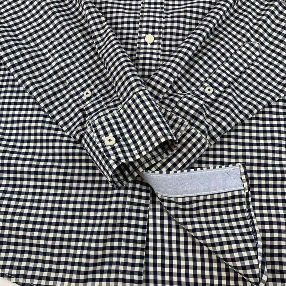 UNTICKit Shirt Men's Medium Slim Fit Blue And White‎ Checkered
